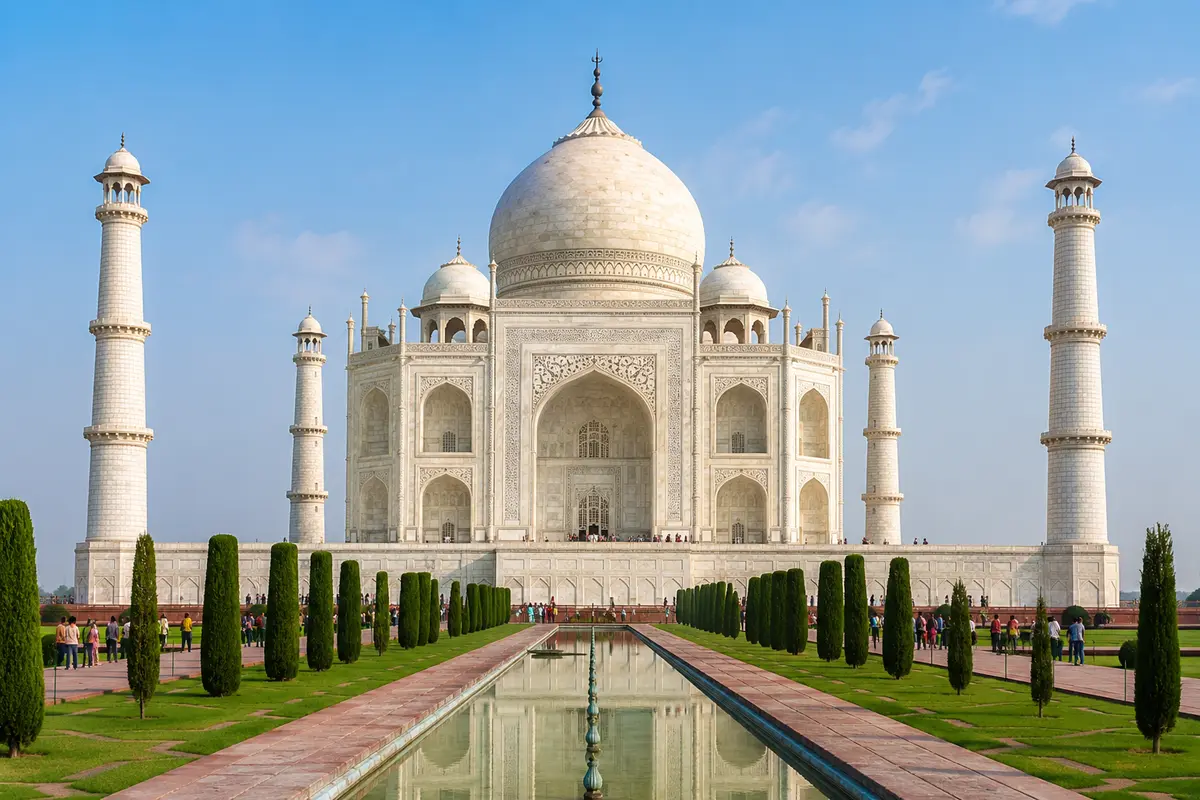 The Taj Mahal at Agra, 480 km from Kuno National Park